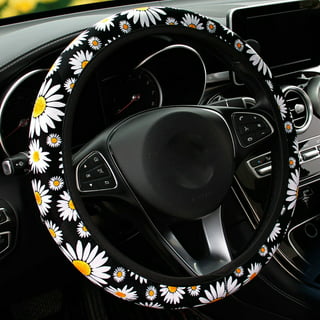 Flower Embroidered Steering Wheel Cover, Elastic Steering Wheel Cover, Boho Steering  Wheel Cover for Women, Cute Steering Wheel Cover -  Israel