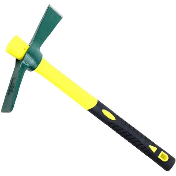 Mattock hoe Micro Pickaxe Ax Tool Gardening Weeding Mini Pickaxe Steel Fiberglass Handle Tree Pickaxe Pickaxe Garden Farm Tool 38.5 * 22.5 Cm