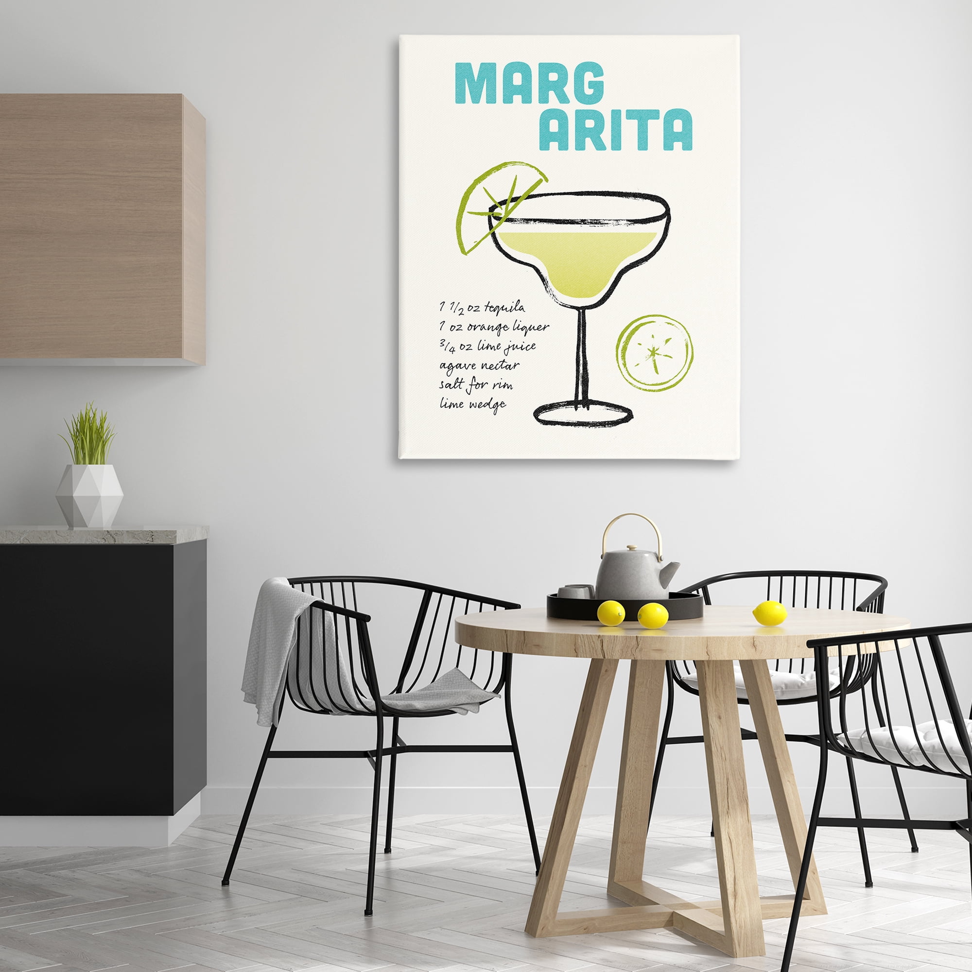 Stupell Industries Margarita Drink Recipe Food & Beverage Painting Gallery Wrapped Canvas Art Print Wall Art, 36 x 48