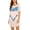 Floral Tropical Blue, variant on Women Bikini Body Shirt Lady's Plus Size Bikini Tshirt Funny Bathing Suit