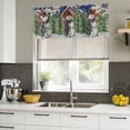 thumbnail image 4 of Christmas Snowman Curtain Valances for Windows, Kitchen Valance Window Treatments Panel 2 Pack, Xmas Tree Snowflake Farmhouse Blue Rod Pocket Short Curtains for Bathroom Bedroom 60 x 18 Inch, 4 of 8