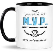 Coffee Mug for Dad from Daughter Son Kids: Fathers Day Birthday Christmas Gifts for Dad, Funny Gift Ideas- Dad Mug, for Daddy, Papa, Stepfather, 11oz Funny Coffee Cup
