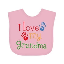 Inktastic I Love My Grandma Boys or Girls Baby Bib