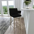 thumbnail image 4 of Home Square 42"H Leather Bar Stool in Black - Set of 3, 4 of 11