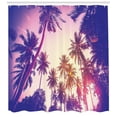 thumbnail image 3 of Ambesonne Palm Tree Shower Curtain, Tropic Island Sunset, 69"Wx84"L, Multicolor, 3 of 3