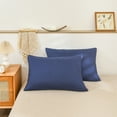 thumbnail image 3 of Move Over Navy Blue Pillowcases Queen, Zipper Closure Pillow Cover Set of 2, Microfiber Pillow Cases, 2 Pack, 3 of 7