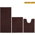 thumbnail image 6 of HAKUNA Upgrade Extra Large Brown Bathroom Rug Set 3 Pieces Ultra Soft, Thick Absorbent Bath Mats, Non Slip Chenille Toilet Mat for Bathroom, Bedroom, Kitchen, Dark Coffee, 6 of 8