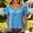 Sky Blue, variant on QUNYINEY Ruffle Oversized T Shirts for Women Cotton Linen Summer Short Sleeve Tunic Tops Loose Fit Square Neck Casual Pullover Solid Shirts