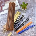 thumbnail image 3 of YAOMOBB Multi-purpose Pencil Case Retro Faux Leather Pencil Case Large Capacity Stationery Storage Pouch with Zipper Closure, 3 of 6