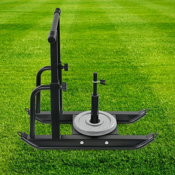 Black Steel 88x38cm Fitness Sled Car 5th Gear Height Adjustment Weight Training Sled Strength Training Push-Pull Sled