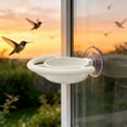thumbnail image 3 of Gumesh Bird Feeder Window Holder, Window Bird Feeders with Strong Suction Cups,Weather Proof Easy to Clean, for Seeds or Jelly, for Garden Birds Viewing(White), 3 of 7