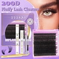 thumbnail image 2 of Kit de extensión de pestañas FEEGO 200D Fluffy 10-20 mm D Curl 160 unidades, 2 of 7