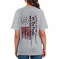 thumbnail image 5 of CAICJ98 Women's 250Th America Anniversary Casual Printed Crew Neck T-Shirt Faith Freedom 250 Years Women's T Shirts (Grey,S), 5 of 7