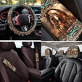 thumbnail image 4 of Binienty Western Horse Print Car Seat Covers Full Set with Matching Steering Wheel Cover Stretchy Fabric Seat Headrest Cover Armrest Cover 14 Pieces Car Interior Accessories Set Universal Fit, 4 of 7