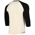 thumbnail image 3 of Men's Majestic Threads Cream/Black Tampa Bay Rays Raglan 3/4-Sleeve T-Shirt, 3 of 3