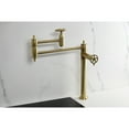 thumbnail image 4 of Kingston Brass KS3707CG Fuller Deck Mount Pot Filler Faucet, Brushed Brass, 4 of 7