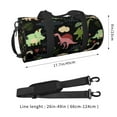 thumbnail image 4 of Xecao Cute Dinosaurs print Round Travel Duffel Bag is a foldable gym bag with an inner pocket, perfect for travel sports, 4 of 8