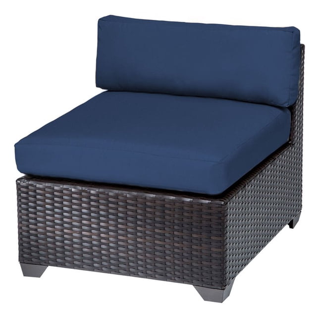Belle Chaise de Patio Sans Accoudoirs en Bleu Marine