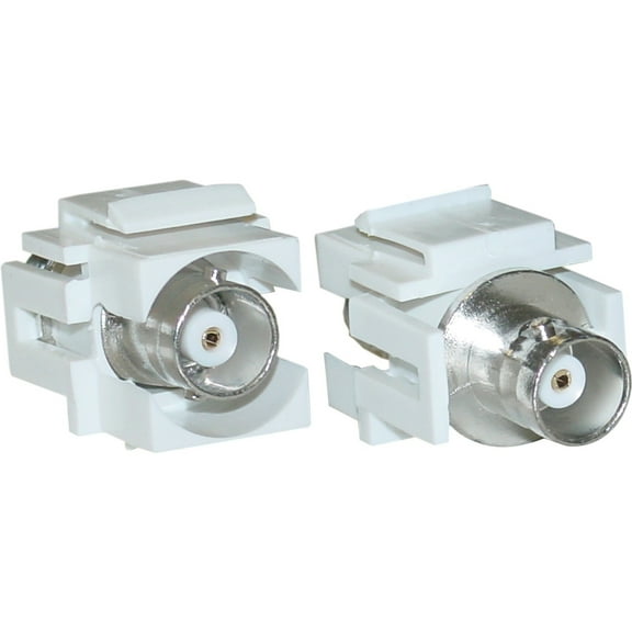 Cable Wholesale Keystone Insert- White- BNC Female Coupler