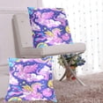 thumbnail image 6 of Dreamy Unicorns Clouds Stars Moon Throw Pillow Covers Pillowcases 16 x 16 Inch Home Decor 2 Packs for Bedroom Sofa, 6 of 6