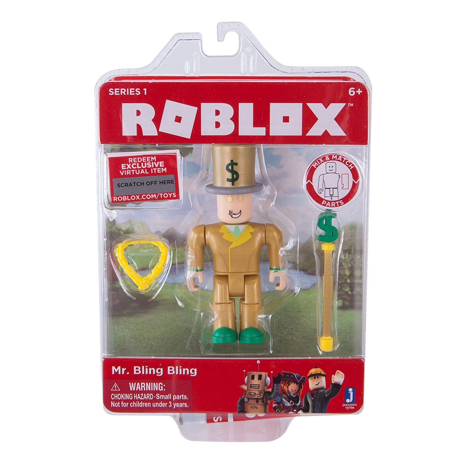 Roblox Series 1 Action Figure Mr Bling Bling Walmart Com