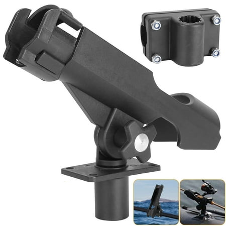 TeqHome 360°Rotatable Kayak Boat Fishing Pole Rod Holder with Large Clamp
