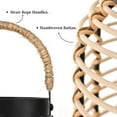thumbnail image 7 of Handwoven Rattan Lantern Set of 2, Decorative Lanterns with Straw Rope Handle, Ideal Centerpiece for Indoor Outdoor Patio Home Decor, Farmhouse Style Lanterns for All Occasions (Candles Not Included), 7 of 7