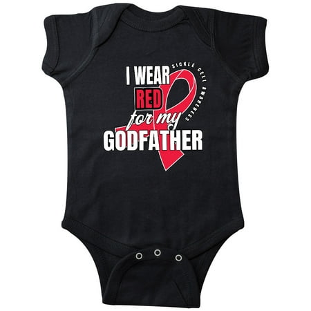 

Inktastic Sickle Cell Awareness I Wear Red For My Godfather Gift Baby Boy or Baby Girl Bodysuit