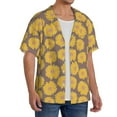 thumbnail image 2 of Sikiie Sunflower Men's Wrinkle Free Untucked Cuban Shirt Business Casual Button Down Shirts Short Sleeve ShirtSmall, 2 of 5