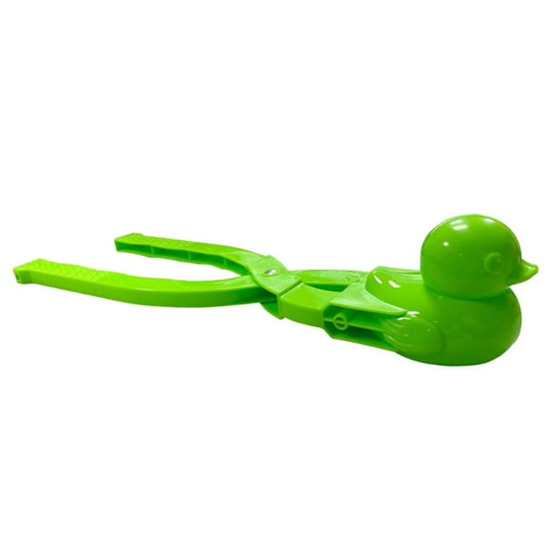 Molde para hacer bolas de nieve con forma de pato de dibujos animados, herramienta para hacer bolas de nieve, juguetes de invierno para niños y familias. Verde