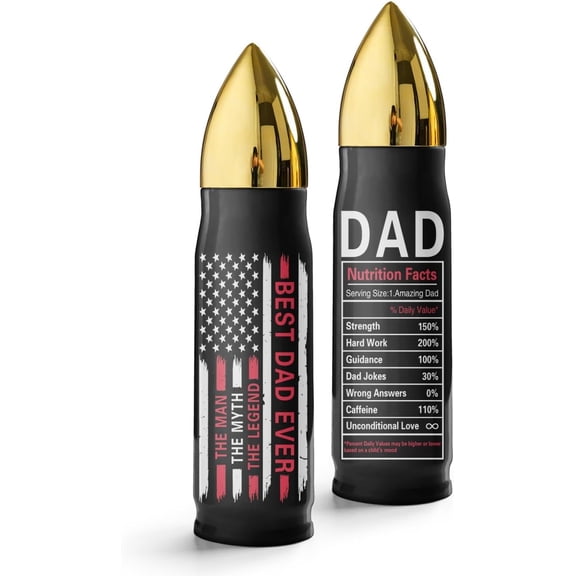 Fathers Day Gift For Dad From Daughter Son-Best Dad Ever Cup 17oz/500ml Stainless Steel Tumbler with Handle Birthday Gifts for Dad
