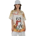 thumbnail image 4 of Happy Thanksgiving Old English Sheepdog with Turkey Pumpkins Autumn Vibes Hawaiian Shirt Breathable Summer Unisex Merch Dog Lover - 12018, 4 of 6