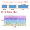 thumbnail image 4 of FRCOLOR Wedding Table Skirt 5 Layer Wave Pattern Lightweight Assorted Color for Decoration, 4 of 5