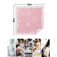 thumbnail image 4 of Snowflakes Christmas Cloth Napkins Set of 6 Reusable Dinner Napkins, Pink Xmas Winter Vintage Cocktail Napkin Washable Table Napkins for Wedding/Holiday Party/Baby Shower 20"x20", 4 of 7