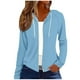 thumbnail image 5 of Top para mujer,Blusa informal de manga larga con capucha para mujer, de poliéster con cremallera frontal, cómoda para el hogar o el trabajo, sopatenor, 5 of 8