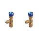 thumbnail image 1 of 2X Válvula de CA R22 R410 Junta de Llenado de 1/4 Pulgada Válvula de Refrigerante de A/C Reparación de Aire Acondicionado y Adaptador de Seguridad de Fluoruro B, 1 of 5