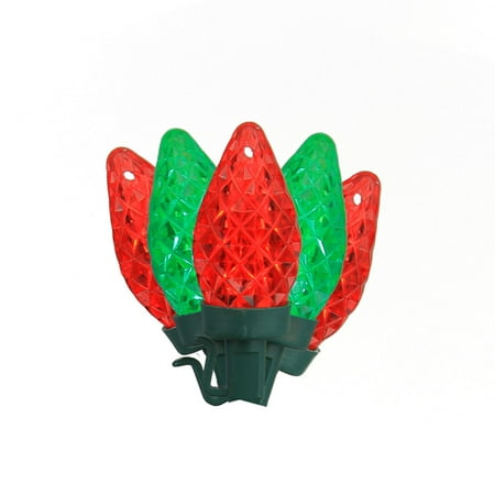 set of 50 red and green led c7 faceted christmas lights 5 set of 50 red and green led c7 faceted christmas lights 5