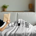 thumbnail image 3 of Enjoy the Ride Soft Flannel Fleece Throw Blanket, Life is a Journey Enjoy the Ride Words Vintage Automobile, Cozy Plush for Indoor and Outdoor Use, 50" x 60", Black and White, by Ambesonne, 3 of 5