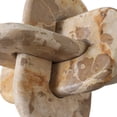 thumbnail image 3 of Rounded Knot for Home and Bathroom Decor - Marble Sculpture for Living Room, Office or Shelf Styling - Modern Stone Decorative Ornament for Coffee Tables and Room Accent - 9", Ivory & Tan, 3 of 10