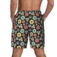 thumbnail image 2 of Lsque Mens Swim Trunks Daisies Flowers Pattern - Bathing Suit Compression Liner - Beach Swim Shorts Swimwear - (S-3XL) - Stretch Quick Dry -Large, 2 of 9