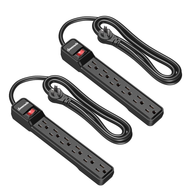 DEWENWILS 2-Pack 6-Outlet Surge Protector Power Strips photo 1