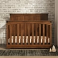 thumbnail image 3 of Child Craft Redmond 4-in-1 Full Panel Convertible Crib, Rustic Metal Detail, 2 Mattress Heights, Coach Cherry, 3 of 7