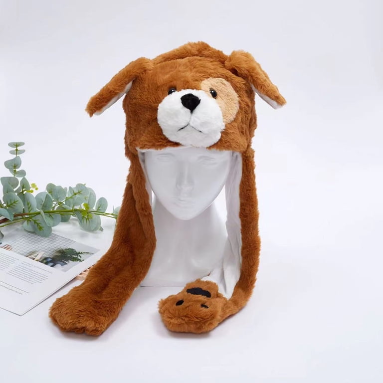 Kids Animal Hat With Plush Moving Ears Jumping Beating Hat  display picture 2