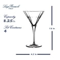 thumbnail image 3 of Luigi Bormioli Bach 8.25 oz Martini Glasses Set of 4 - Titanium Reinforced Stem, Made of SON-hyx Crystal - Ribbed Design Coupe Cocktail Glass - Made in Italy, Dishwasher Safe, 3 of 9