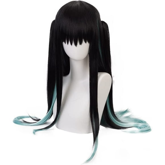 Anime Kamado Nezuko Cosplay wig for Demon Slayer: Kimetsu no Yaiba Characters Play Cosplay Wigs with Free Wig Cap