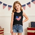 thumbnail image 5 of Avrnliq Girls American Flag Heart Print Tank Top Sleeveless Patriotic Shirt 4th of July Summer Black,Size 14 T, 5 of 8