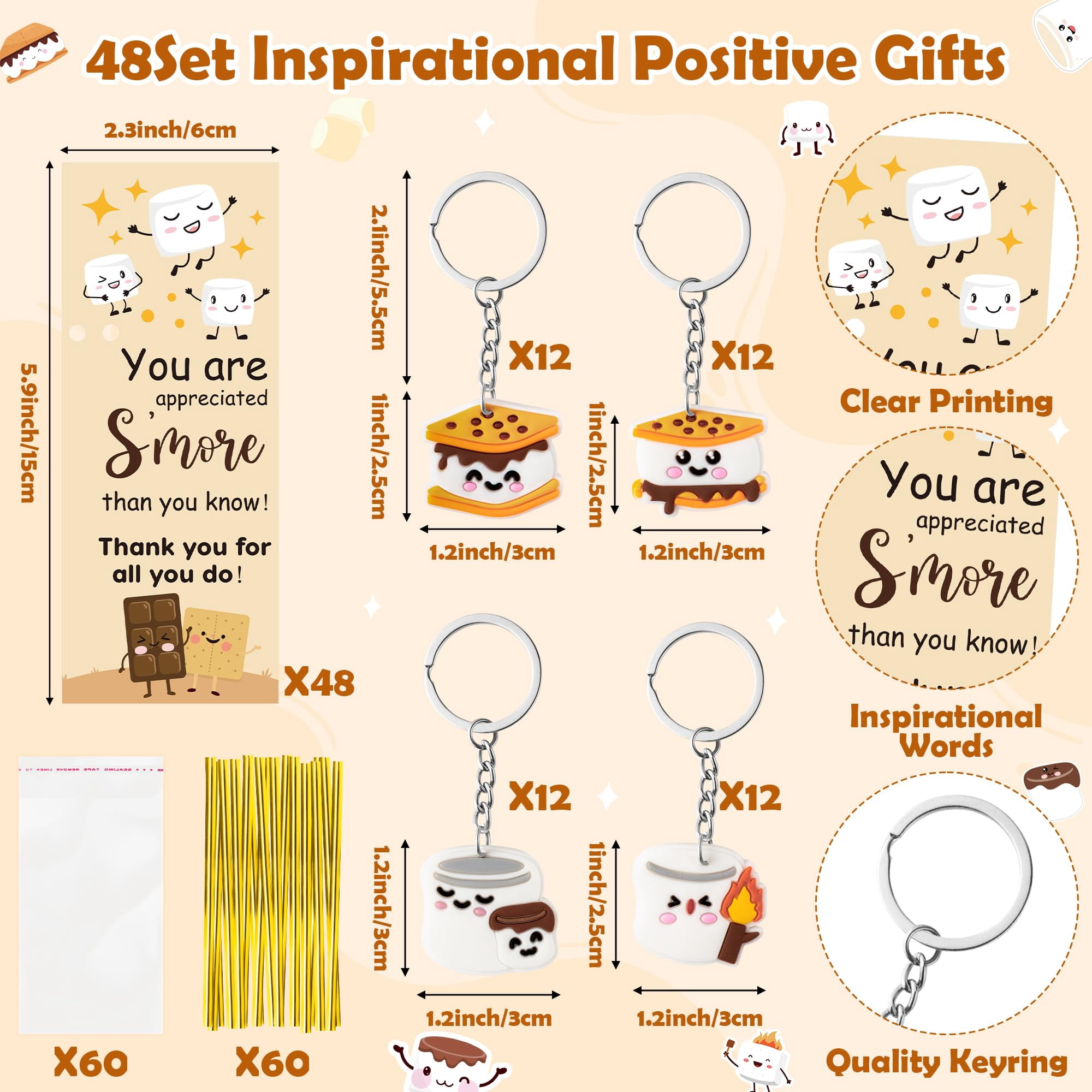 Capybara Motivational Gifts Bulk - 12 Set Capybara Ballpoint Pens Keychains Bookmarks, Funny Classroom Rewards Student Teacher Employees Coworker Appreciation Gifts Inspirational Party Favors