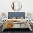 thumbnail image 3 of Designart "Orange Expressions II" Abstract Collages Bedding Covert Set - Transitional Yellow Abstract Bed Set With 1 Sham, 3 of 6