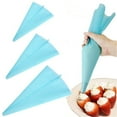 thumbnail image 4 of Large Blue Silicone Reusable Cupcake Cake Icing Piping Bag - Pastry Cream Decorating Bags Kitchen Tool, 4 of 7