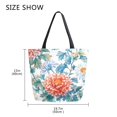 thumbnail image 5 of Large Canvas Bag 13.5x5.1x15 Inch Canvas Bag Shopping Canvas Bag Suitable For Outing Shopping Travel Out Of Large Capacity Storage Chrysanthemums Maroon, 5 of 9